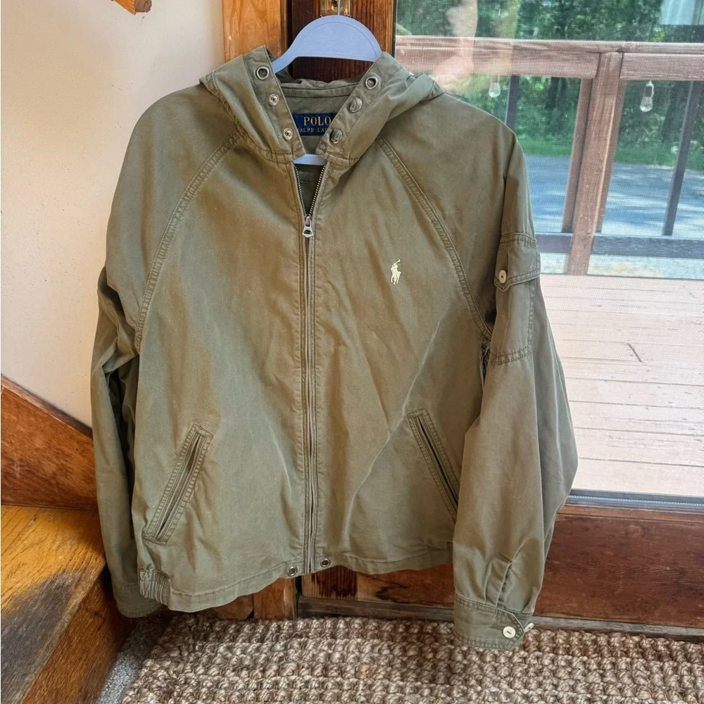 Polo by Ralph Lauren Kids Olive Green Hooded Zip-Up Jacket